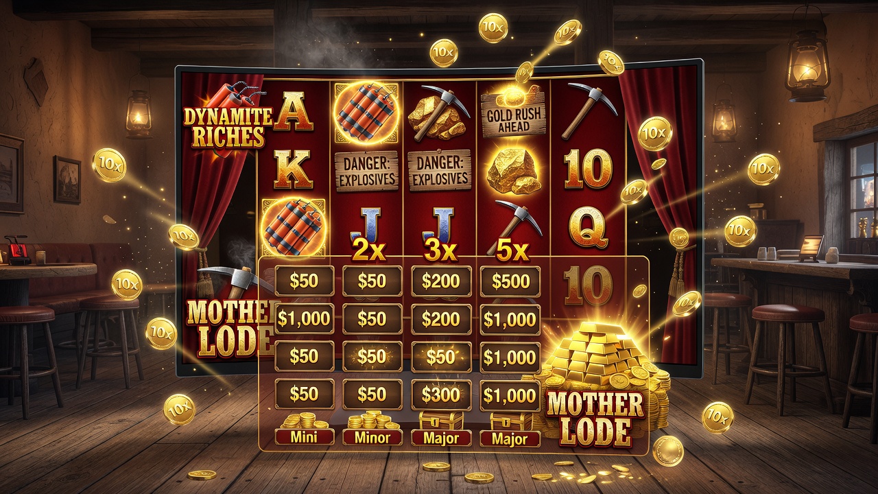 Dynamite Riches "Mother Lode" Review: Gameplay, Casino Experience, Pros & Cons
